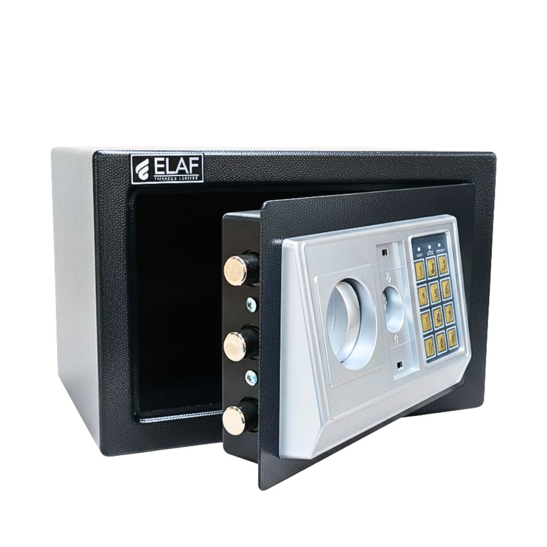 ELAF Small Safety Locker with Electronic Keypad (FT-200E) – Black