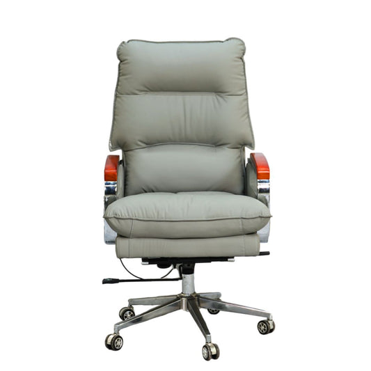 Comfortable Luxury Boss Chair (FT-HF028) Gray - best office chair in bangladesh, executive chair for office, childs table and chair set, Gaming Chair, Digital Safety Locker, Bar Stool, leather boss chair, Restaurant Chair, Large Antique Wall Mirror -Furnitex Limited