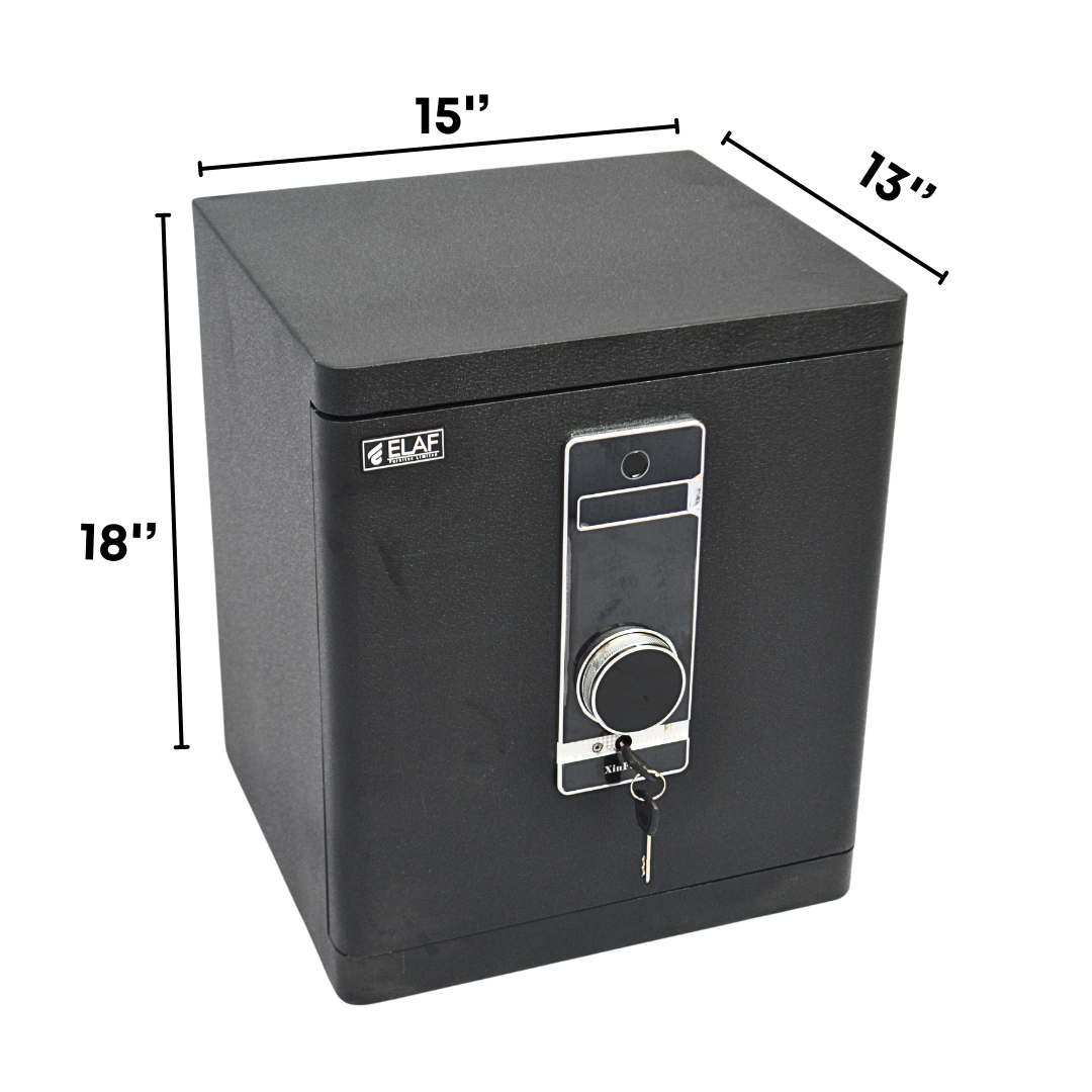 ELAF FINGERPRINT SAFETY LOCKER (FT-F450) Black - best office chair in bangladesh, executive chair for office, childs table and chair set, Gaming Chair, Digital Safety Locker, Bar Stool, leather boss chair, Restaurant Chair, Large Antique Wall Mirror -Furnitex Limited