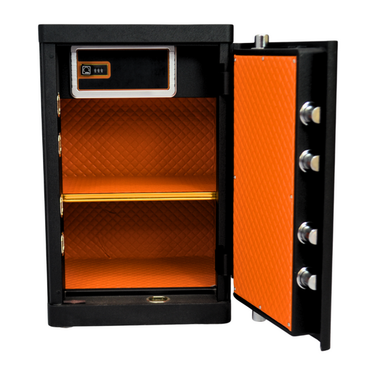 ELAF FINGERPRINT SAFETY LOCKER (FT-F700) Black - best office chair in bangladesh, executive chair for office, childs table and chair set, Gaming Chair, Digital Safety Locker, Bar Stool, leather boss chair, Restaurant Chair, Large Antique Wall Mirror -Furnitex Limited