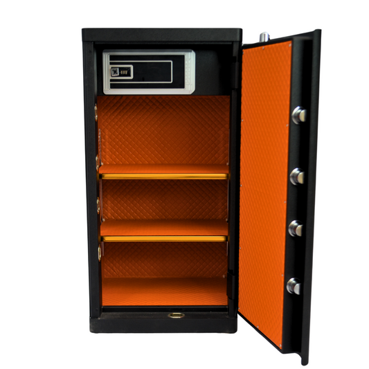 ELAF Fingerprint Digital Safety Locker (FT-F1000) Black - best office chair in bangladesh, executive chair for office, childs table and chair set, Gaming Chair, Digital Safety Locker, Bar Stool, leather boss chair, Restaurant Chair, Large Antique Wall Mirror -Furnitex Limited