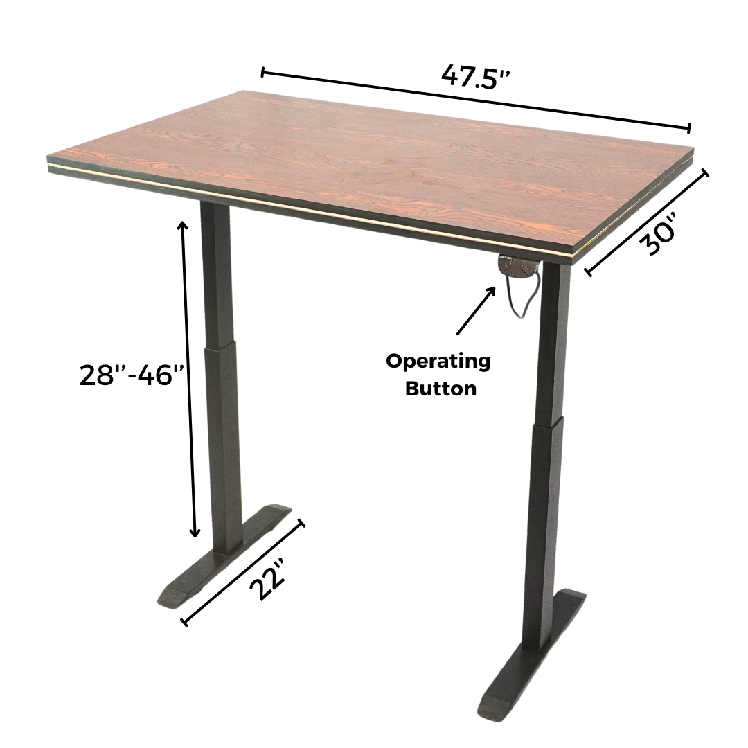 Electric Height-Adjustable Elevating Desk (FT-Y100) Black Brown Top - best office chair in bangladesh, executive chair for office, childs table and chair set, Gaming Chair, Digital Safety Locker, Bar Stool, leather boss chair, Restaurant Chair, Large Antique Wall Mirror -Furnitex Limited