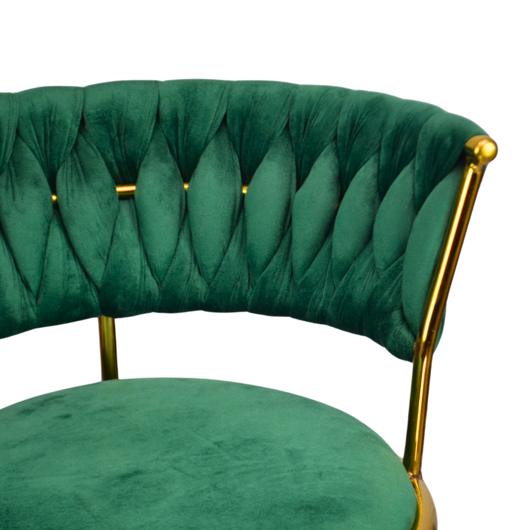 Gold Premium Velvet Bar stool (FT-BJ151) Green - best office chair in bangladesh, executive chair for office, childs table and chair set, Gaming Chair, Digital Safety Locker, Bar Stool, leather boss chair, Restaurant Chair, Large Antique Wall Mirror -Furnitex Limited