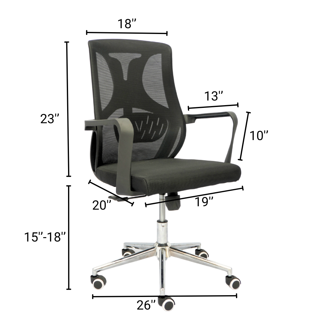 Multiple Uses Hydraulic Chair (FT-J161B) Black - best office chair in bangladesh, executive chair for office, childs table and chair set, Gaming Chair, Digital Safety Locker, Bar Stool, leather boss chair, Restaurant Chair, Large Antique Wall Mirror -Furnitex Limited