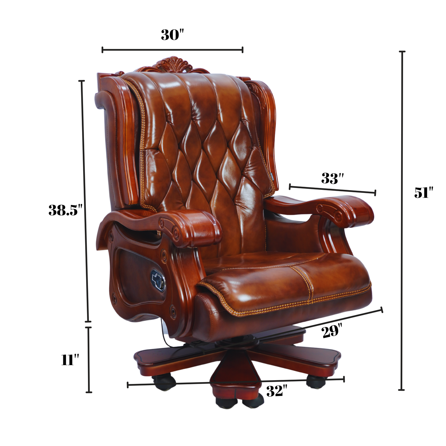 Royal Cowhide Leather Boss Chair (FT-BSC001) - best office chair in bangladesh, executive chair for office, childs table and chair set, Gaming Chair, Digital Safety Locker, Bar Stool, leather boss chair, Restaurant Chair, Large Antique Wall Mirror -Furnitex Limited