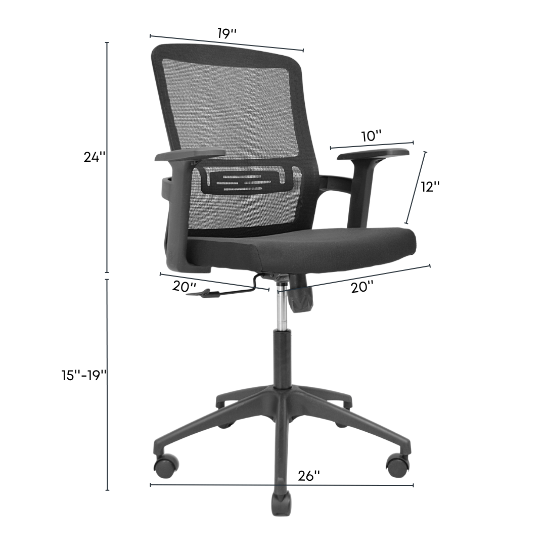 Hydraulic Chair (FT-5001) Black - best office chair in bangladesh, executive chair for office, childs table and chair set, Gaming Chair, Digital Safety Locker, Bar Stool, leather boss chair, Restaurant Chair, Large Antique Wall Mirror -Furnitex Limited