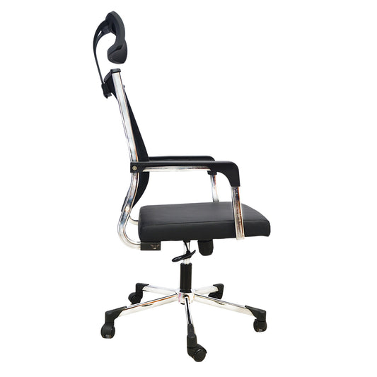 Hydraulic Office Chair (FT-H107) Black - best office chair in bangladesh, executive chair for office, childs table and chair set, Gaming Chair, Digital Safety Locker, Bar Stool, leather boss chair, Restaurant Chair, Large Antique Wall Mirror -Furnitex Limited