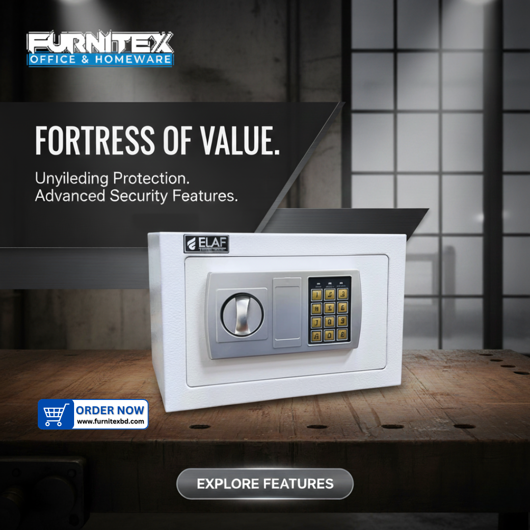 ELAF digital electronic safe box for home and office security in Bangladesh