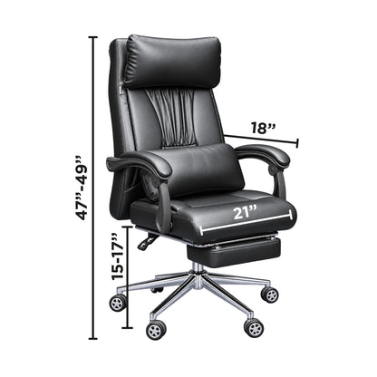 Revolving Office Chair with Footrest and Pillow (FT-HB859) Black