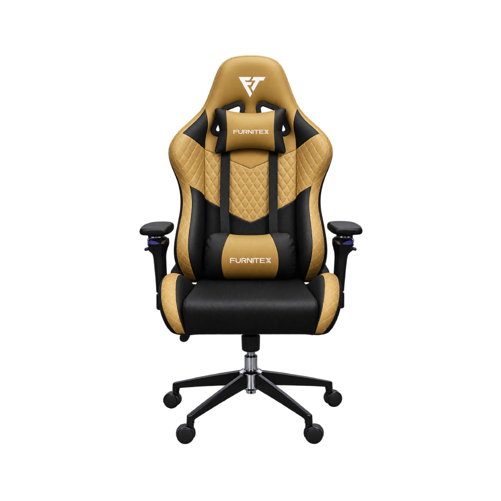 FURNITEX - Gaming Chair with 4D Armrest (FT-Tectonic 001) Gold Black