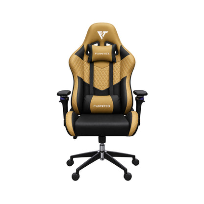 FURNITEX - Gaming Chair with 4D Armrest (FT-Tectonic 001) Gold Black