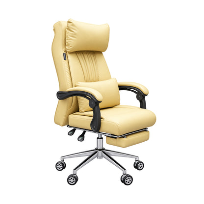 Revolving Office Chair with Footrest and Pillow (FT-HB859) Brown