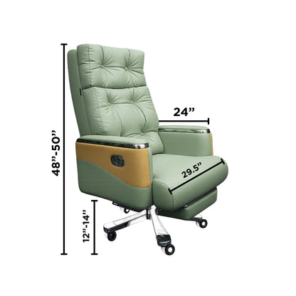 Executive Luxury Boss Chair with Footrest (FT-H0630) Olive Green