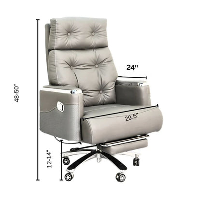 Executive Luxury Boss Chair with Footrest (FT-H0630) Gray
