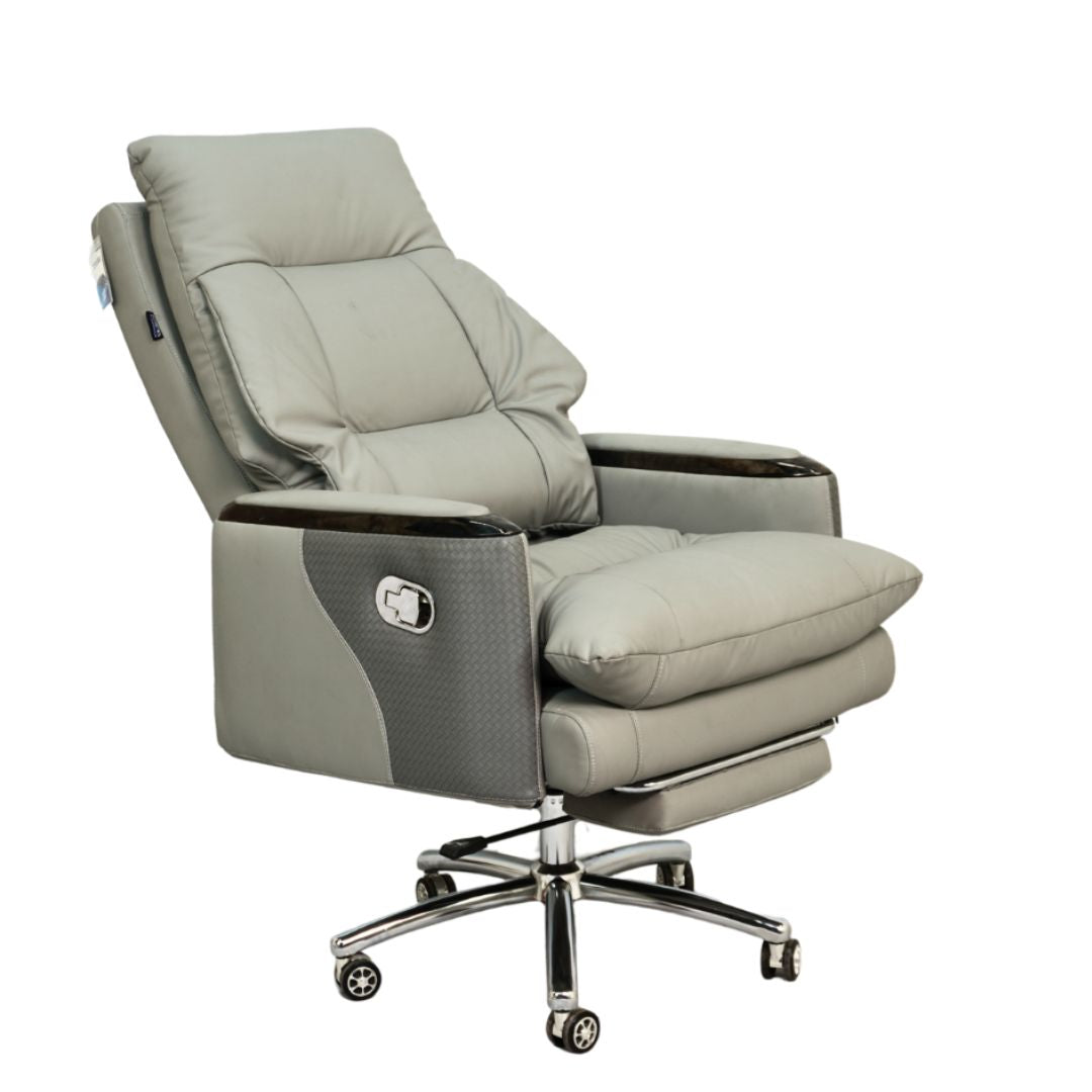 Executive Boss Chair with Footrest Gray - Furnitex BD