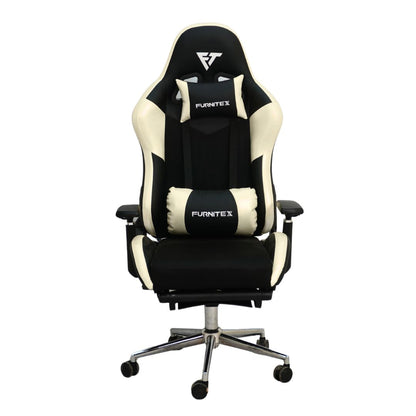 Gaming Chair with 4D Armrest and Foot Rest (FT-G1 Pro)Glossy Off White - best office chair in bangladesh,  executive chair for office, childs table and chair set, Gaming Chair, Digital Safety Locker, Bar Stool, leather boss chair, Restaurant Chair, Large Antique Wall Mirror -Furnitex Limited