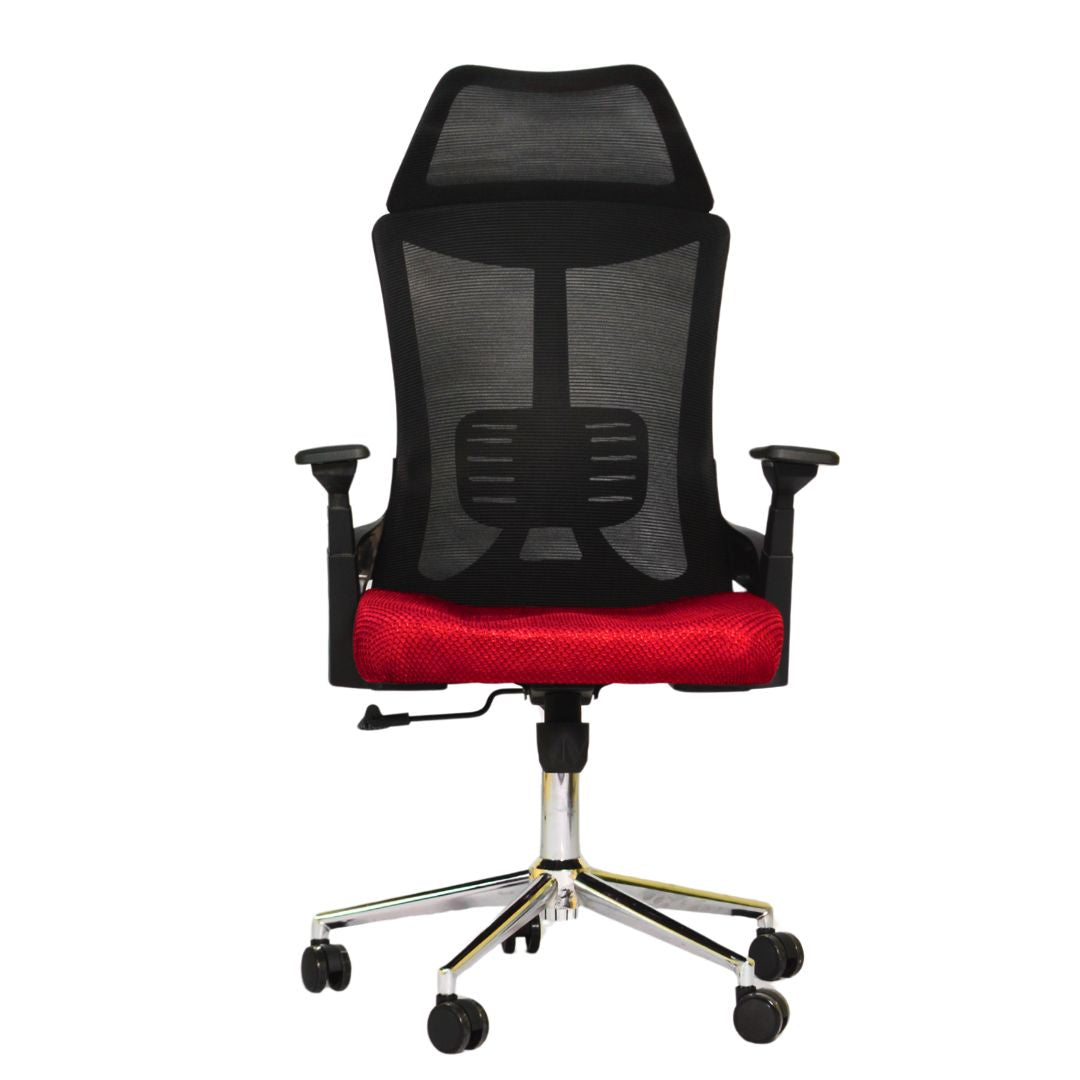 Executive Office Chair (FT-HJ053A) Black and (Red Mesh) - best office chair in bangladesh,  executive chair for office, childs table and chair set, Gaming Chair, Digital Safety Locker, Bar Stool, leather boss chair, Restaurant Chair, Large Antique Wall Mirror -Furnitex Limited