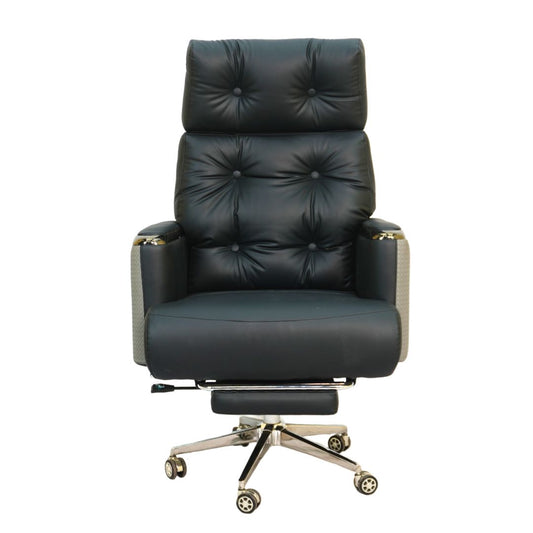 Executive Boss Chair with Footrest Black – Luxury Office Chair BD