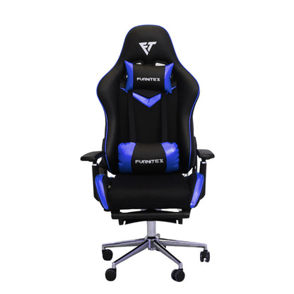 FURNITEX - Gaming Chair with 4D Armrest and Foot Rest (FT-G2 PRO ) Glossy Blue - best office chair in bangladesh,  executive chair for office, childs table and chair set, Gaming Chair, Digital Safety Locker, Bar Stool, leather boss chair, Restaurant Chair, Large Antique Wall Mirror -Furnitex Limited
