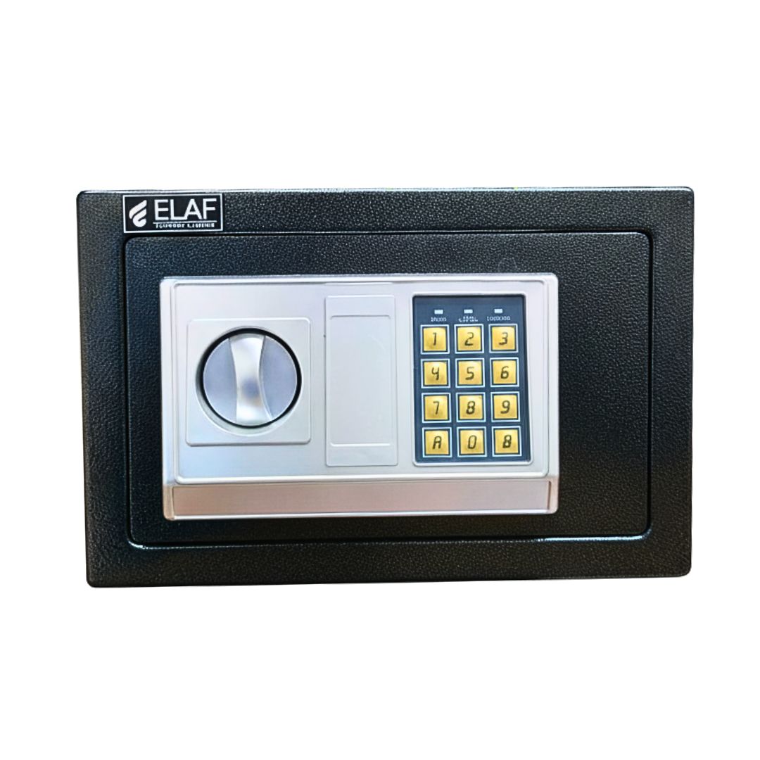 ELAF Small Safety Locker with Electronic Keypad (FT-200E) – Black