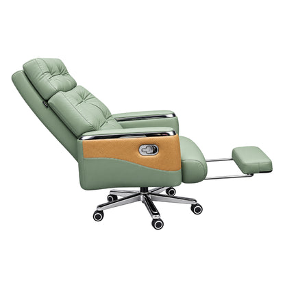 Executive Luxury Boss Chair with Footrest (FT-H0630) Olive Green