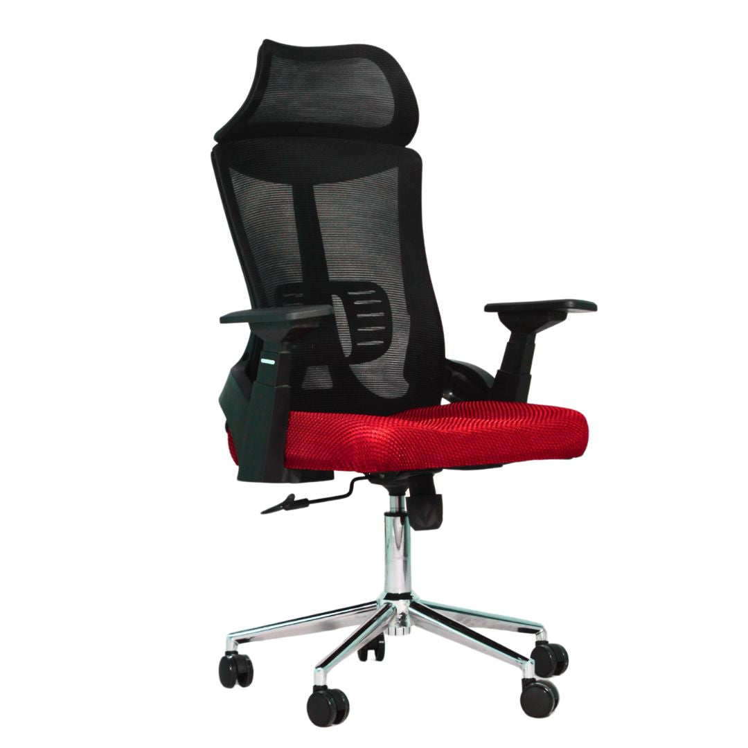 Executive Office Chair (FT-HJ053A) Black and (Red Mesh) - best office chair in bangladesh,  executive chair for office, childs table and chair set, Gaming Chair, Digital Safety Locker, Bar Stool, leather boss chair, Restaurant Chair, Large Antique Wall Mirror -Furnitex Limited