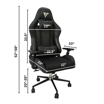 FURNITEX - Gaming Chair with 4D Armrest (FT-G5) Black
