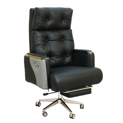 Executive Boss Chair with Footrest Black – Luxury Office Chair BD
