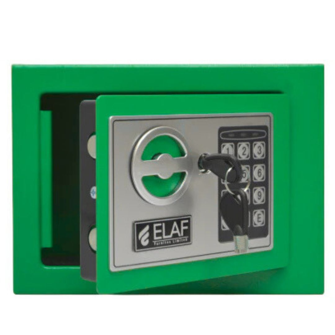 ELAF Small Safety Box with Electronic Keypad (FT-L17ET) Green - best office chair in bangladesh,  executive chair for office, childs table and chair set, Gaming Chair, Digital Safety Locker, Bar Stool, leather boss chair, Restaurant Chair, Large Antique Wall Mirror -Furnitex Limited