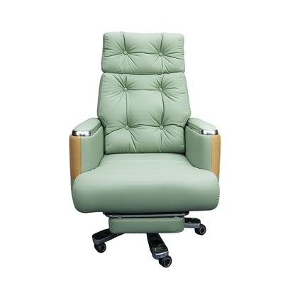 Executive Luxury Boss Chair with Footrest (FT-H0630) Olive Green