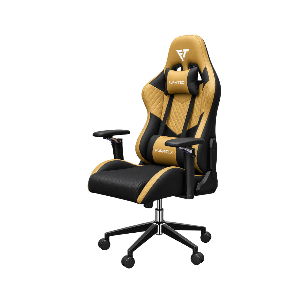 FURNITEX - Gaming Chair with 4D Armrest (FT-Tectonic 001) Gold Black