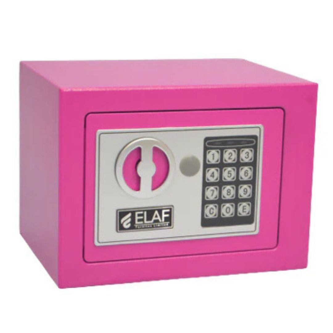 ELAF Small Safety Box with Electronic Keypad (FT-L17ET) Pink - best office chair in bangladesh,  executive chair for office, childs table and chair set, Gaming Chair, Digital Safety Locker, Bar Stool, leather boss chair, Restaurant Chair, Large Antique Wall Mirror -Furnitex Limited