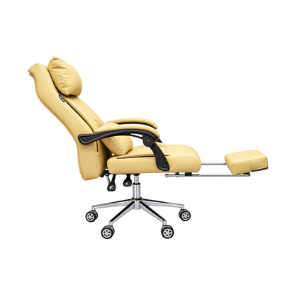Revolving Office Chair with Footrest and Pillow (FT-HB859) Brown