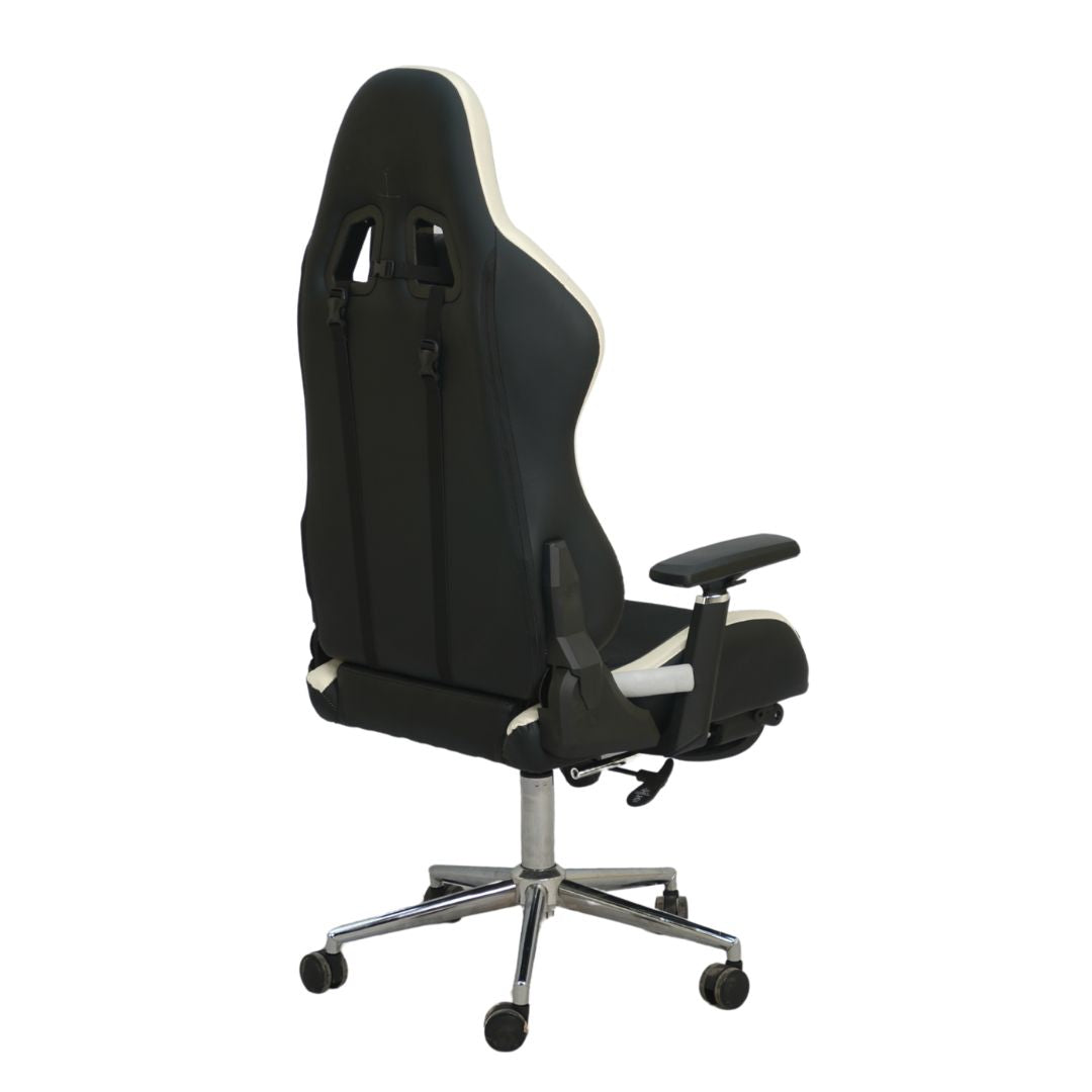 Gaming Chair with 4D Armrest and Foot Rest (FT-G1 Pro)Glossy Off White - best office chair in bangladesh,  executive chair for office, childs table and chair set, Gaming Chair, Digital Safety Locker, Bar Stool, leather boss chair, Restaurant Chair, Large Antique Wall Mirror -Furnitex Limited