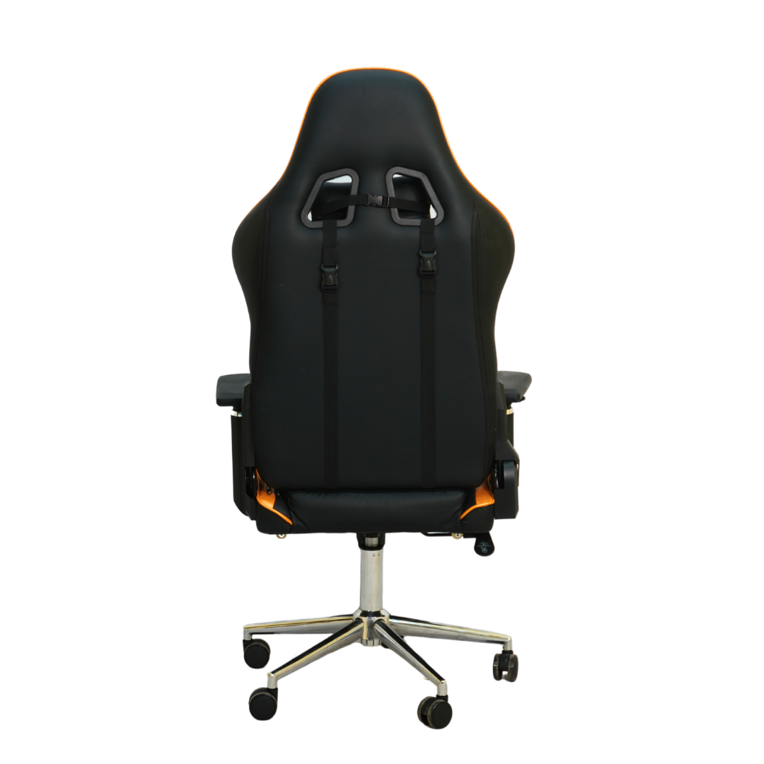 FURNITEX - Gaming Chair with 4D Armrest and Foot Rest (FT-G2 PRO ) Glossy Orange - best office chair in bangladesh,  executive chair for office, childs table and chair set, Gaming Chair, Digital Safety Locker, Bar Stool, leather boss chair, Restaurant Chair, Large Antique Wall Mirror -Furnitex Limited