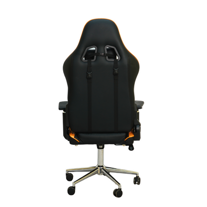 FURNITEX - Gaming Chair with 4D Armrest and Foot Rest (FT-G2 PRO ) Glossy Orange - best office chair in bangladesh,  executive chair for office, childs table and chair set, Gaming Chair, Digital Safety Locker, Bar Stool, leather boss chair, Restaurant Chair, Large Antique Wall Mirror -Furnitex Limited