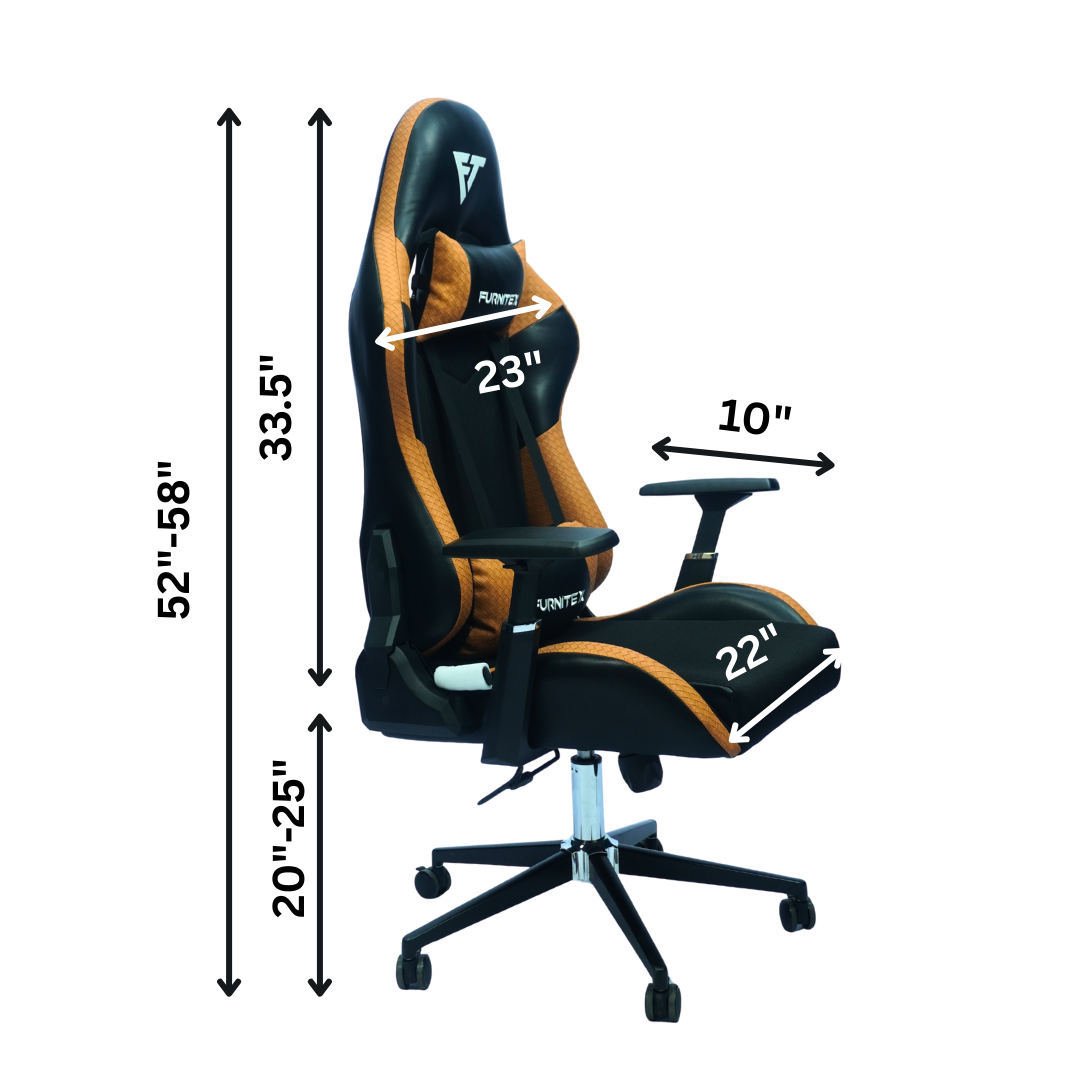 FURNITEX - Gaming Chair with 4D Armrest (FT-G1) Brown - Furnitex Limited