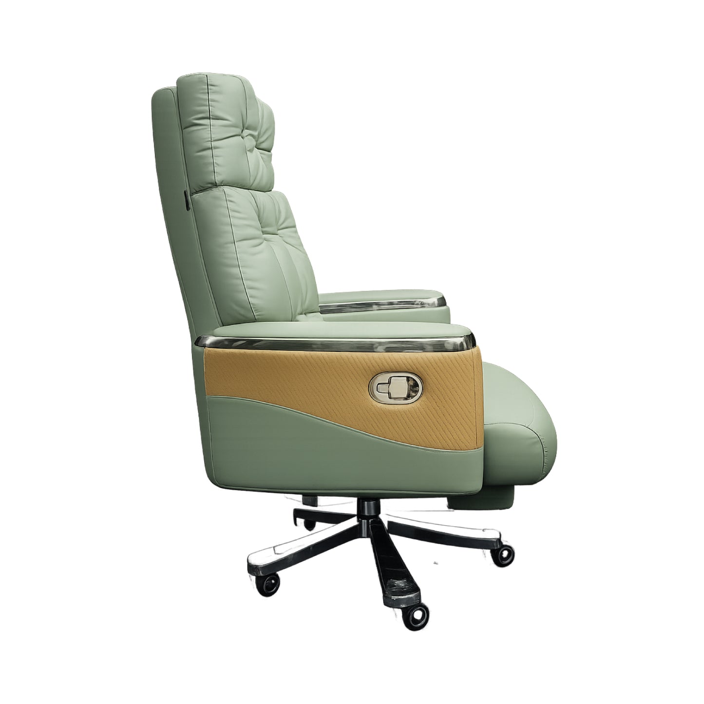 Executive Luxury Boss Chair with Footrest (FT-H0630) Olive Green