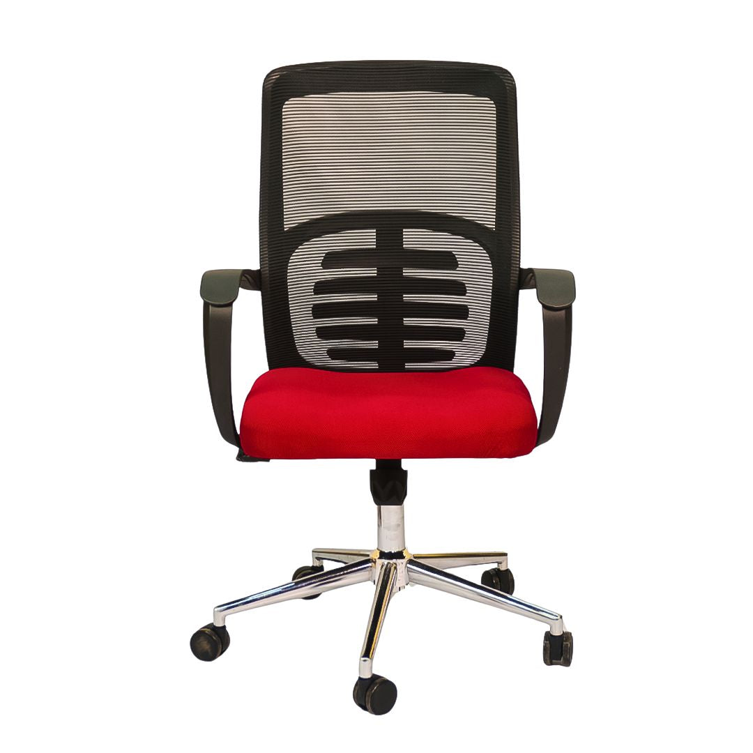 Hydraulic Chair (FT-J166-B) Red Fabric