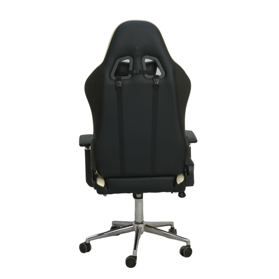 Gaming Chair with 4D Armrest and Foot Rest (FT-G1 Pro)Glossy Off White - best office chair in bangladesh,  executive chair for office, childs table and chair set, Gaming Chair, Digital Safety Locker, Bar Stool, leather boss chair, Restaurant Chair, Large Antique Wall Mirror -Furnitex Limited