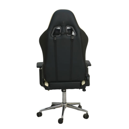Gaming Chair with 4D Armrest and Foot Rest (FT-G1 Pro)Glossy Off White - best office chair in bangladesh,  executive chair for office, childs table and chair set, Gaming Chair, Digital Safety Locker, Bar Stool, leather boss chair, Restaurant Chair, Large Antique Wall Mirror -Furnitex Limited