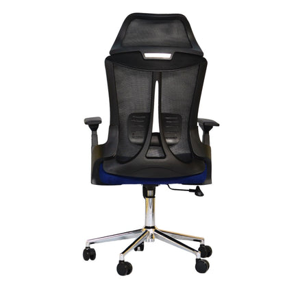 Executive Office Chair (FT-HJ053A) Black and (Blue Mesh) - best office chair in bangladesh,  executive chair for office, childs table and chair set, Gaming Chair, Digital Safety Locker, Bar Stool, leather boss chair, Restaurant Chair, Large Antique Wall Mirror -Furnitex Limited