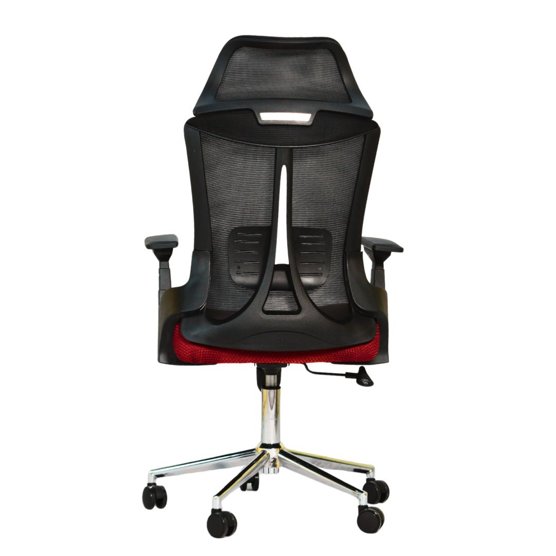 Executive Office Chair (FT-HJ053A) Black and (Red Mesh) - best office chair in bangladesh,  executive chair for office, childs table and chair set, Gaming Chair, Digital Safety Locker, Bar Stool, leather boss chair, Restaurant Chair, Large Antique Wall Mirror -Furnitex Limited