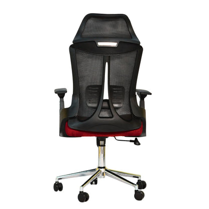Executive Office Chair (FT-HJ053A) Black and (Red Mesh) - best office chair in bangladesh,  executive chair for office, childs table and chair set, Gaming Chair, Digital Safety Locker, Bar Stool, leather boss chair, Restaurant Chair, Large Antique Wall Mirror -Furnitex Limited