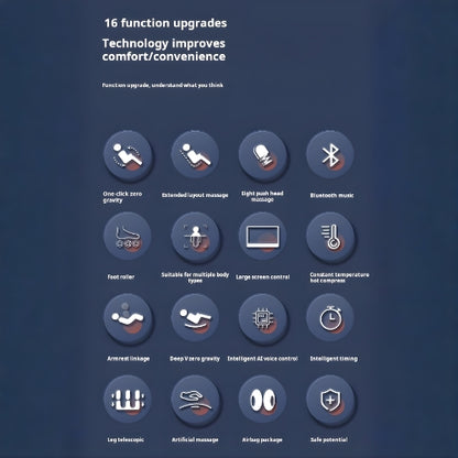 Wavex. - Luxury Massage Chair (C16) Black - Furnitex Limited