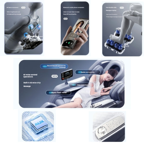 Wavex. - Luxury Massage Chair (C82) Gray - Furnitex Limited