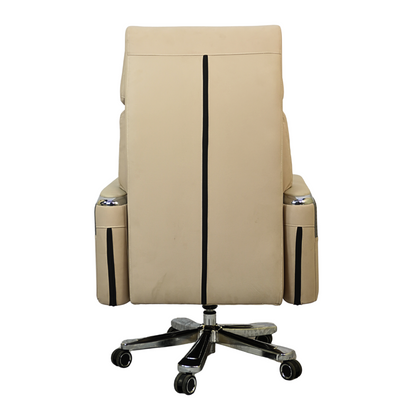 Executive Luxury Boss Chair with Footrest (FT-H0629) Light Cream