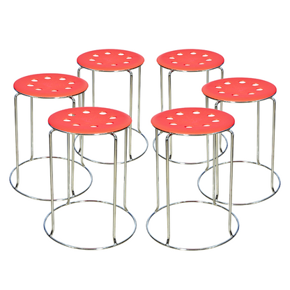 6 Combo Ring Stool (FT- S01) Orange - best office chair in bangladesh,  executive chair for office, childs table and chair set, Gaming Chair, Digital Safety Locker, Bar Stool, leather boss chair, Restaurant Chair, Large Antique Wall Mirror -Furnitex Limited