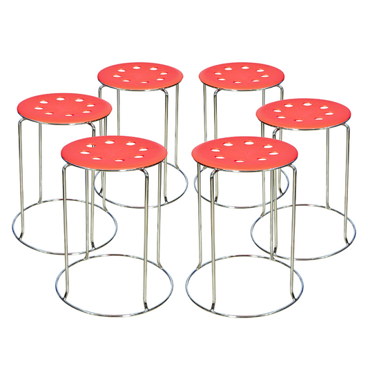 6 Combo Ring Stool (FT- S01) Orange - best office chair in bangladesh,  executive chair for office, childs table and chair set, Gaming Chair, Digital Safety Locker, Bar Stool, leather boss chair, Restaurant Chair, Large Antique Wall Mirror -Furnitex Limited