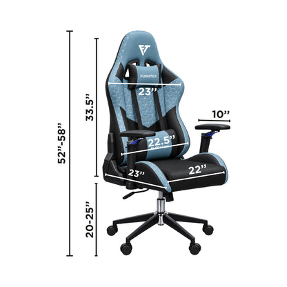 FURNITEX - Gaming Chair with 4D Armrest (FT-Tectonic 001) Slate Blue